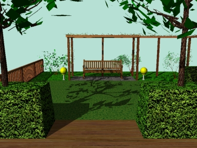 Ontwerp tuin met pergola