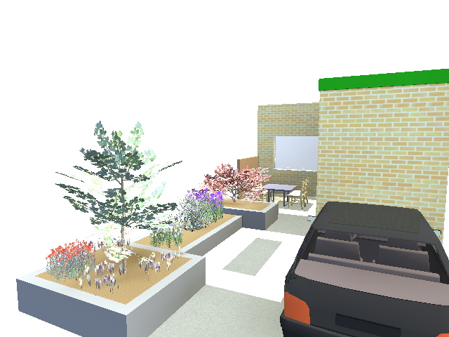 Tuinontwerp garage